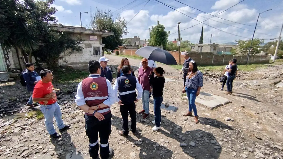 Protección Civil evalúa daños en viviendas afectadas por lluvias en sur de Puebla